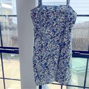 Wild Fable Blue Floral Spring Mini Dress Size M